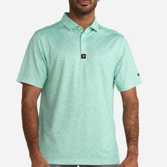 NEW Bad Birdie Pique Polo‎ Golf Shirt Mens S "Abyss" Mint Performance MSRP $78 - Picture 1 of 4